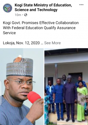 Kogi Govt. promises effective collaboration with Federal Education Quality Assurance Service