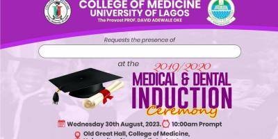 UNILAG induction ceremony for Medical & Dental Science graduands, 2019/2020