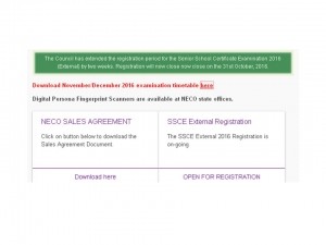 NECO Extends Nov/Dec Registration Deadline For 2016