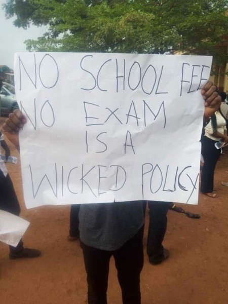 Varsity Students Stage PROTEST Over â€˜No School Fees No Examâ€™ Policy