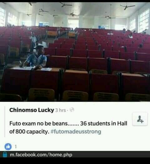 See What Futo Exam Hall Looks Like