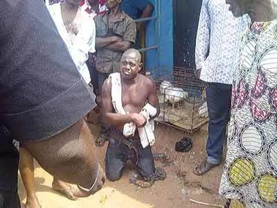 Man Caught Planting JUJU in Market In Enugu