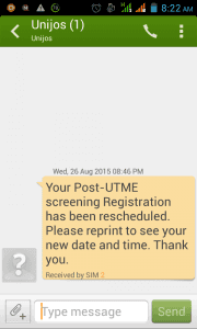 UNIJOS Re-schedules Post-UTME Screening 2015