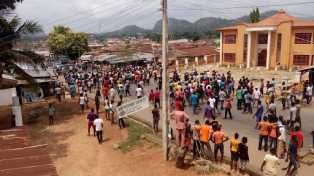 AAUA Students Engage In a Heated Protest