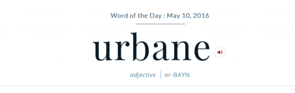 [vocab] Word Of The Day - Urbane