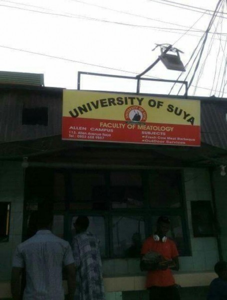 LOL!!! University Of Suya Spotted In Lagos, Would You Apply??