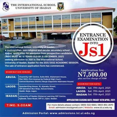 The International Secondary School University of Ibadan 2021/2022 Admission