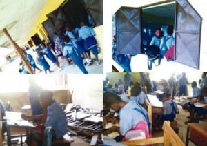 Lagos Suspends Principal Of School Where Pupils Sit On Windows