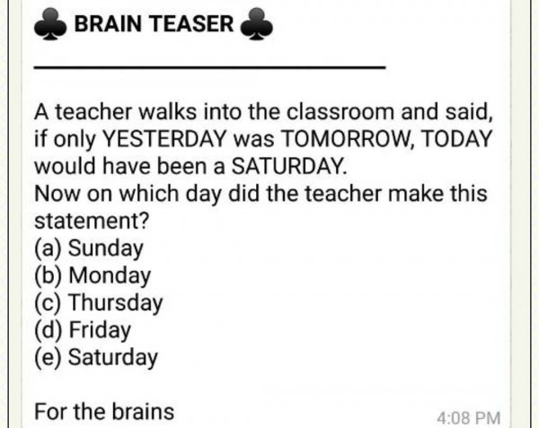 Brain Teaser!!!