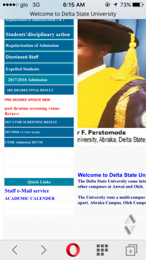 DELSU Suppl. Post-UTME/DE Screening Schedule Printing 2017/2018 Is On