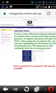 UNILORIN Admission List 2016/2017 Released