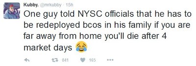 See The Funny Excuse A Corp Member Gave For Redeployment