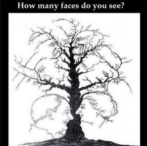 Eye Test!!! How Many Faces Can You See Here??