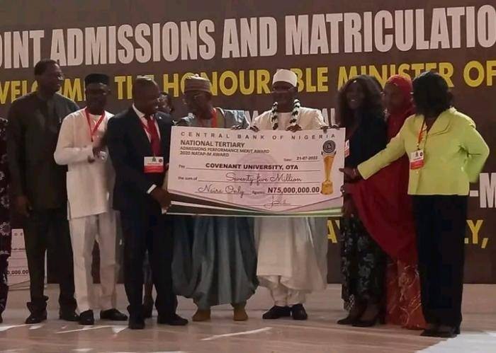 Covenant university wins N75 million JAMB compliance prize