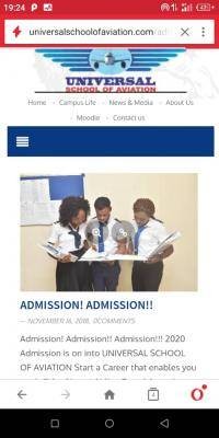 Universal School of Aviation (USA) Admission Form 2020/2021