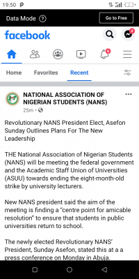 NANS President Elect, Asefon Sunday outlines plans for the new Leadership 