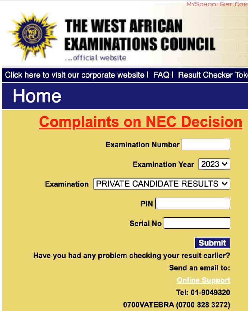 2023 WAEC Result Portal