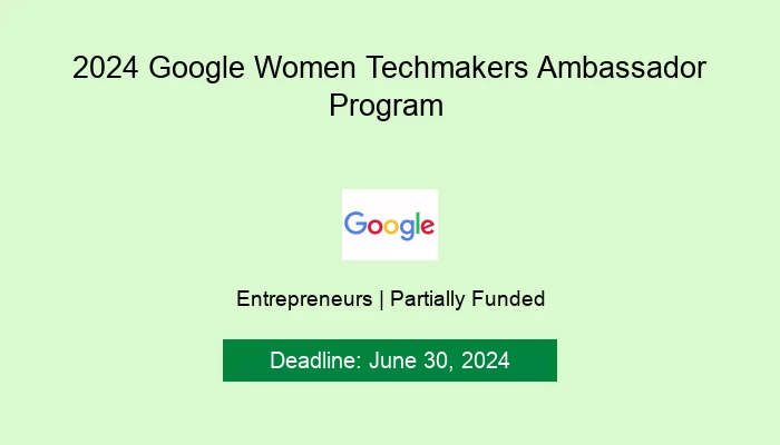 2024 Google Women Techmakers Ambassador Program