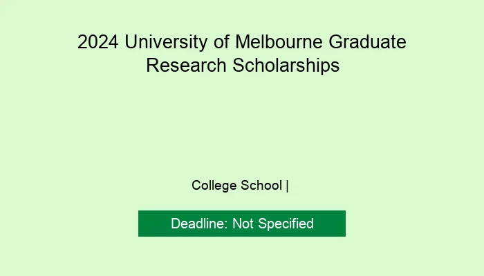 2024 University of Melbourne Graduate R