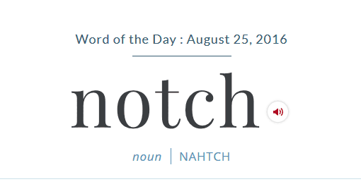 Word Of The Day - Notch