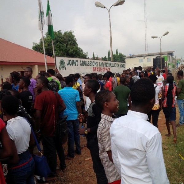 Protest At JAMB Office In Asaba Yesterday