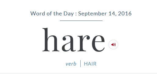 Word Of The Day - Hare