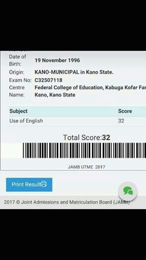 What!!! Jamb Candidate Scores  32/400 In Exams