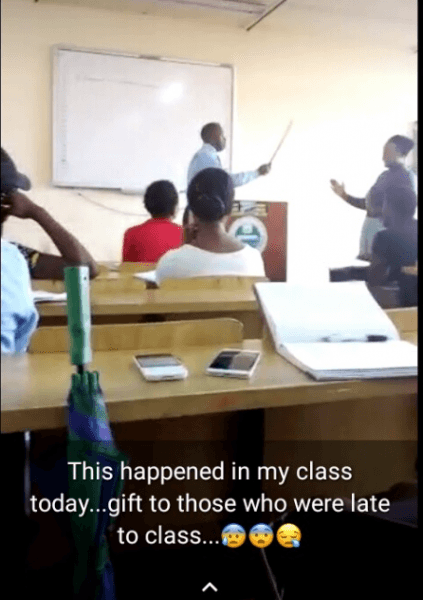 UNILAG Professor Flogged Student For Coming Late To Class.