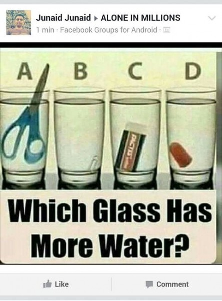 Which Glass Has More Water?