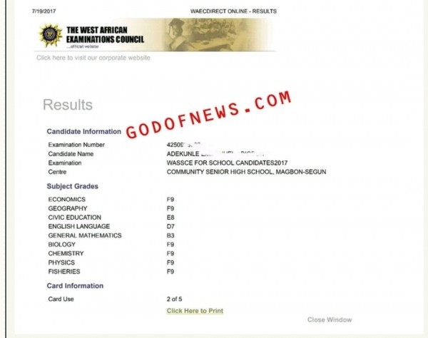 The Worst Waec Result So Far