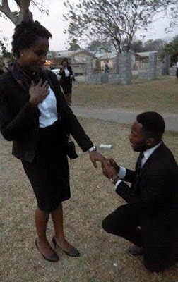 Law school undergraduate proposes to his female colleague in Abuja