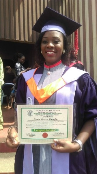 Best Graduating Student Of Uniben Emerge With GPA Of 5.0