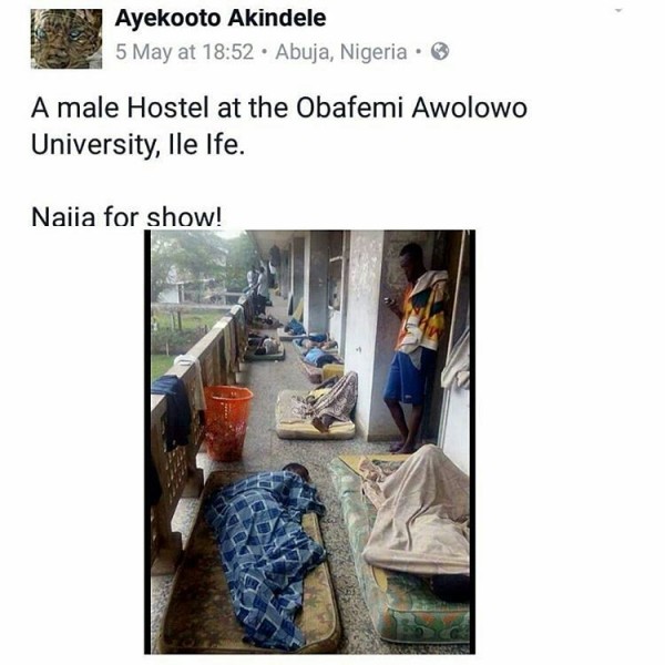 See Where Male Students Of Oau Were Spotted Sleeping