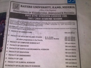 BUK Post-UTME 2015: Date, Cut-off Mark, Eligibility And Registration Details