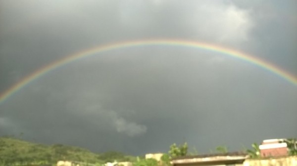 Photos Of Rainbow Formed In The Sky This Morning