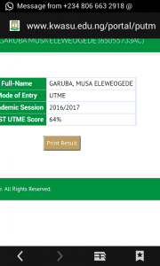 KWASU Post-UTME Result 2016/2017 Released - Check Yours Now!