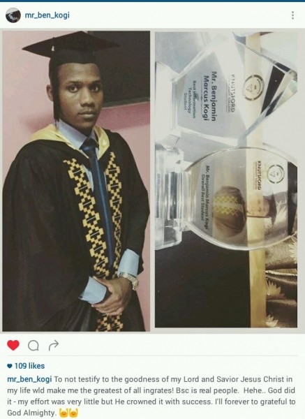 Marcus Kogi Graduates With 4.0 CGPA At Knutsford University Ghana