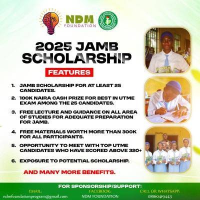 NDM Foundation 2025 JAMB Scholarship