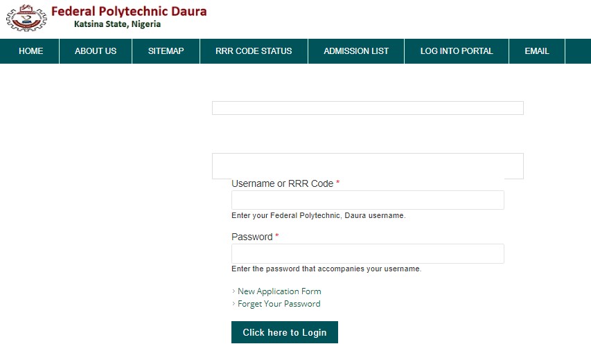 Fedpoly Daura Login Portal