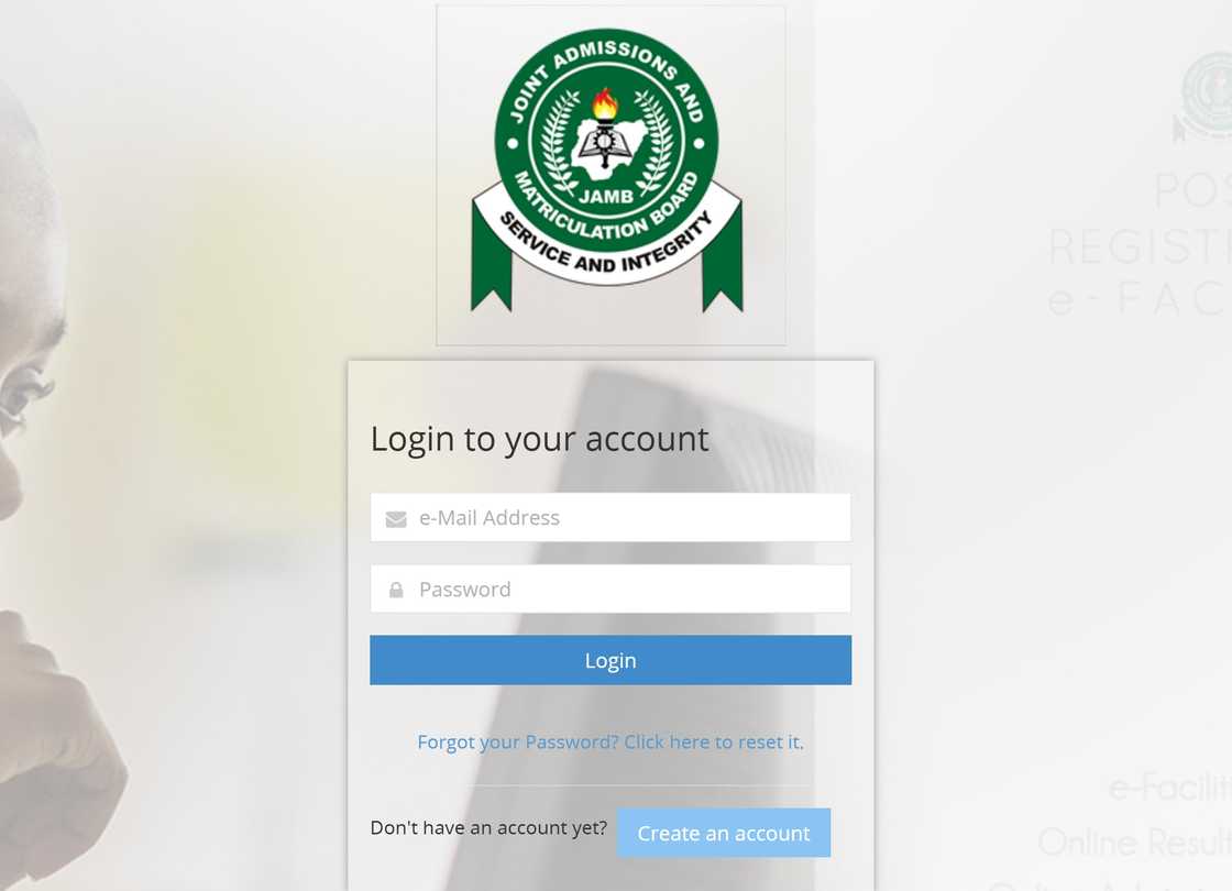 JAMB E-facility portal