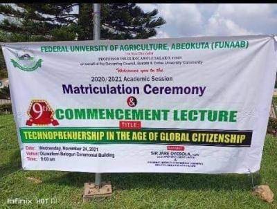 FUNAAB matriculation ceremony, 2020/2021