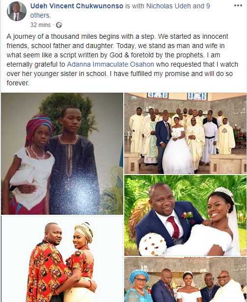 School Father Weds School Daughter Years After Secondary School Days