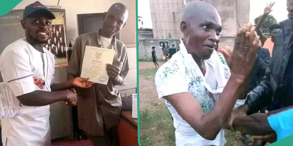 "E no easy": Photos emerge as UNIJOS oldest student who got admission in 2005 finally graduates