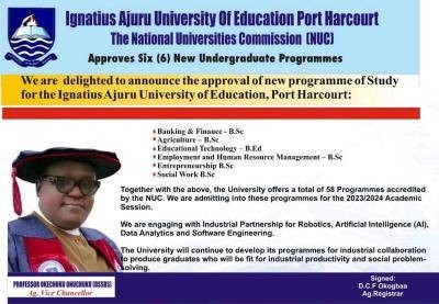 IAUE gets NUC approval for 6 new programmes