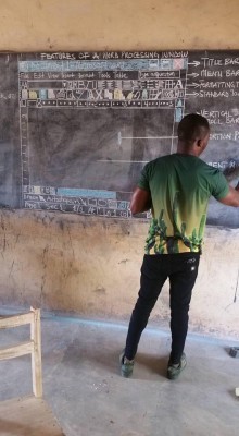 Man Shares Story On How He Taught pupils Computer Studies in a Ghana Village