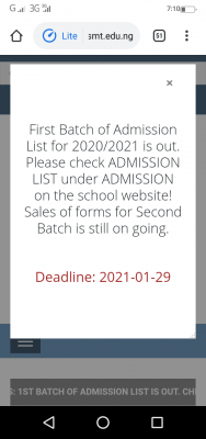 DESOMATECH first batch OND admission list for 2020/2021 academic session