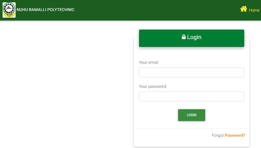 Nuhu Bamalli Poly Login Portal