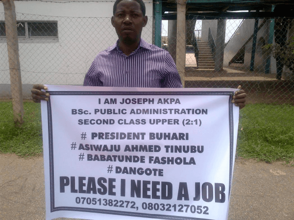 Unemployed Youths calling out for jobs