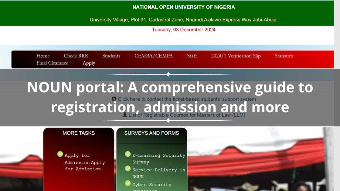 NOUN portal: A comprehensive guide to registration, admission and more