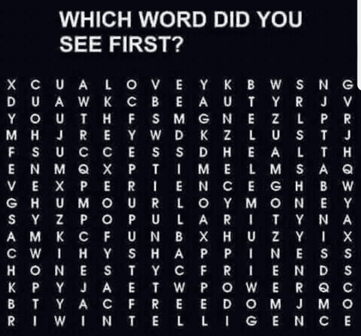 Which Word Did You See first?